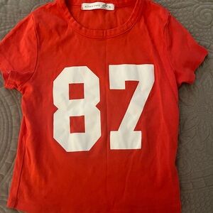 Altar'd State Vibrant Red Kids Tee with Bold 87